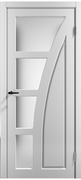 Дверь межкомнатная Айсберг-1 ПО, белый матовый