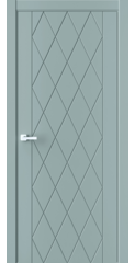 Дверь межкомнатная Дизайн-11 ПГ, голубой софт