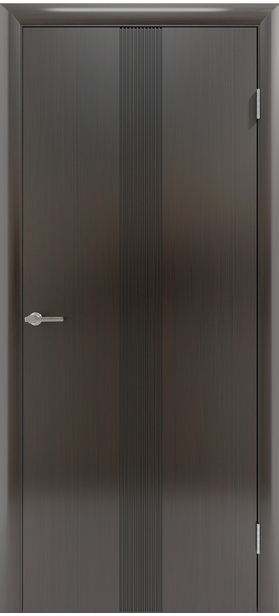 Дверь межкомнатная Стиль-1 ПГ, венге рифленый